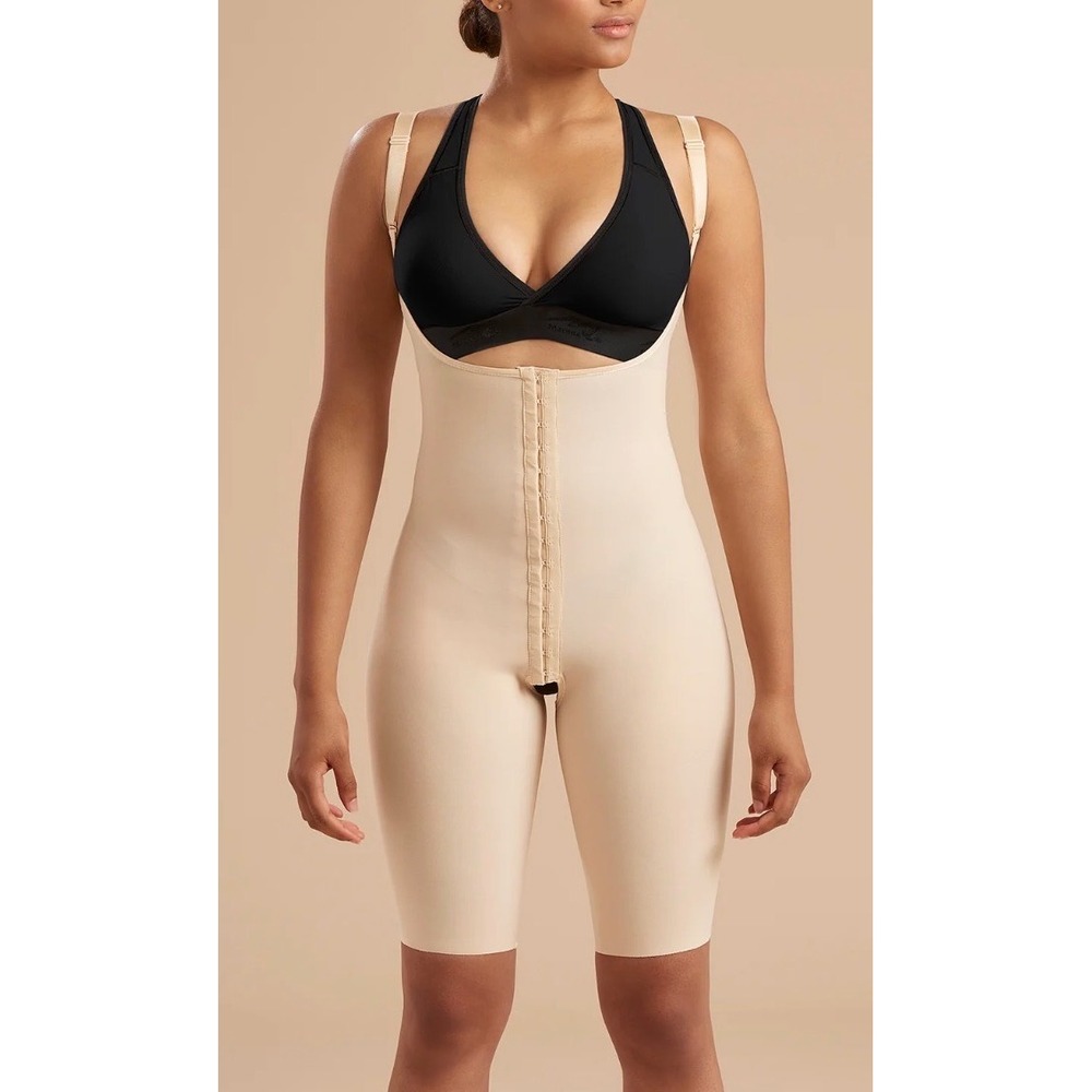 Marena Recovery SFBHS Girdle High Back Compression Bodysuit Small NWT Black